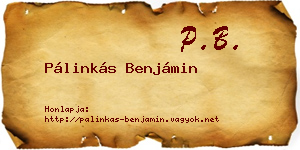 Pálinkás Benjámin névjegykártya