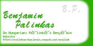 benjamin palinkas business card